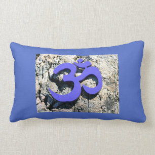 Coussin Rectangle Om bleu