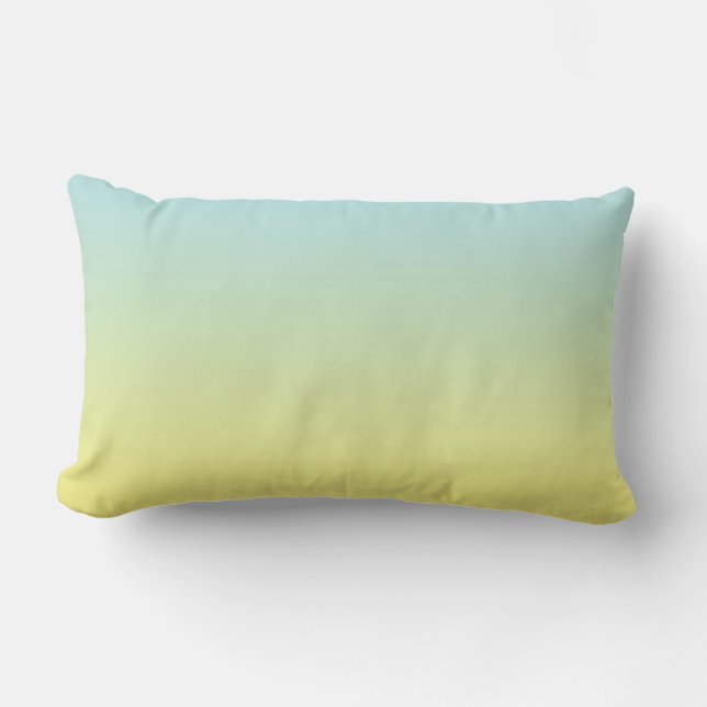 Coussin Rectangle "Ombre bleu et jaune" (Recto)