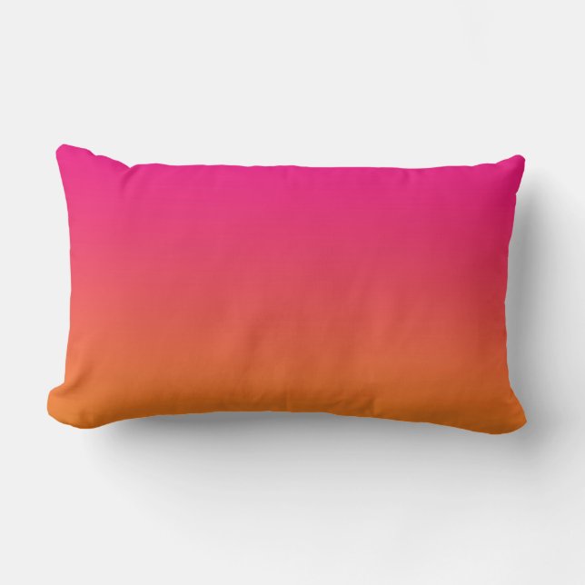 Coussin Rectangle "Ombre rose et orange" (Recto)