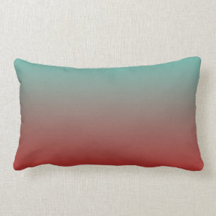 Coussin Rectangle Ombre rouge turquoise