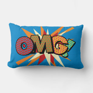 Coussin Rectangle OMG Drôle Moderne Cool Tendance Bande Dessinée Pop