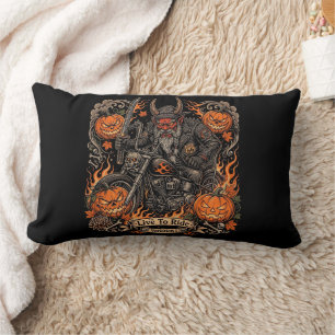 Coussin Rectangle Oni Samurai Motard Halloween