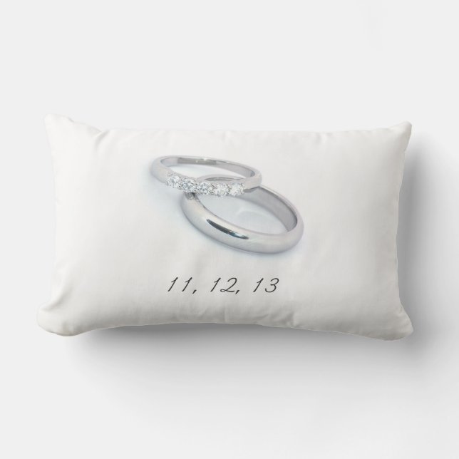 Coussin Rectangle Onze, Douze, Treize Sauvegarder la Date (Recto)