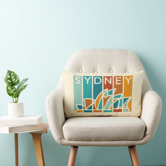 Coussin Rectangle Opéra de Sydney Abstrait pour les passionnés de vo (Chaise)