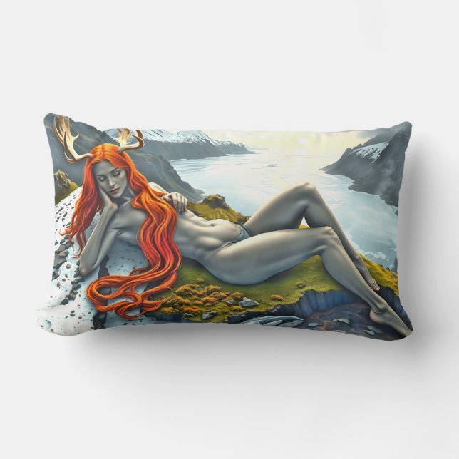 Coussin Rectangle Orca Sous la déesse (Recto)