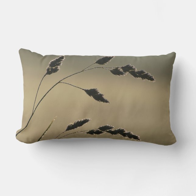 Coussin Rectangle Oreille d'herbe humide (Recto)