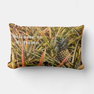 Coussin Rectangle Oreiller, Bienvenue chez moi avec Ananas