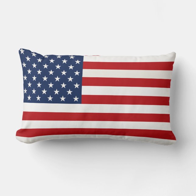 Coussin Rectangle Oreiller-Oreiller de jeté-Drapeau américain Oreill (Recto)