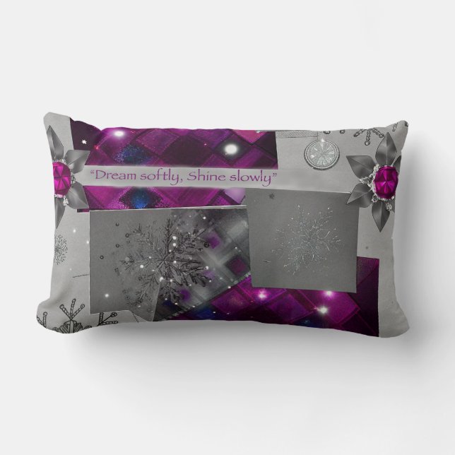 Coussin Rectangle "Oreiller Rêve Diamant Violet" (Recto)