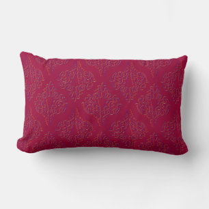 Coussin Rectangle Ornement de papier peint Damas Style.