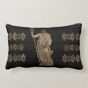 Coussin Rectangle Ornement de Poséidon et de Grecs Meander