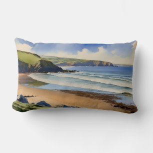 Coussin Rectangle "Où le ciel rencontre le sable calme" - Paysage ma