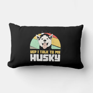 Coussin Rectangle Oui Je Parle À Mon Husky Sibérien