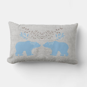 Coussin Rectangle Ours Bleus Scandia