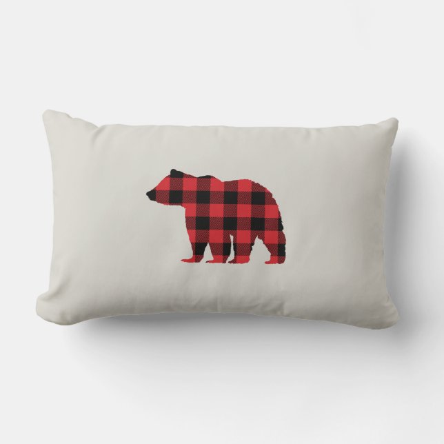 Coussin Rectangle Ours de Buffalo Vérifier Wilderness Cabine Jeu Ore (Recto)