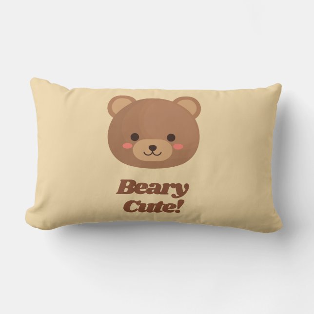 Coussin Rectangle Ours en peluche (Recto)
