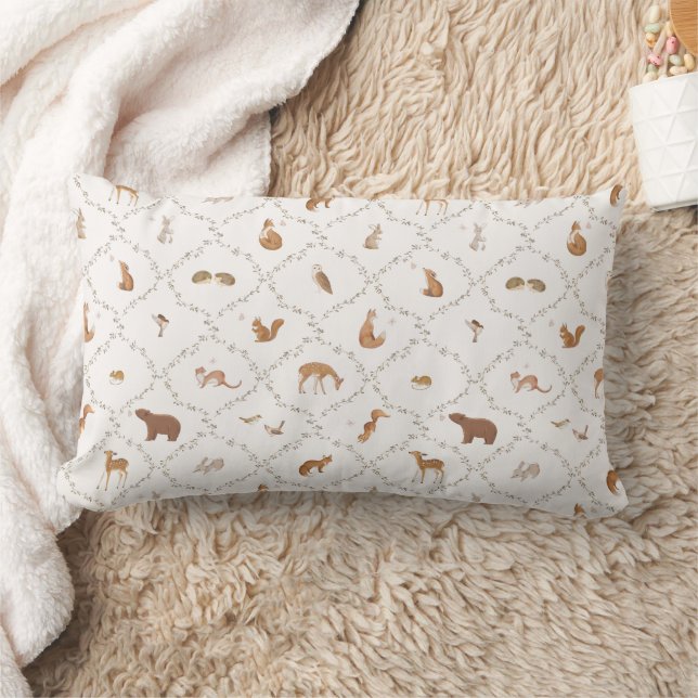 Coussin Rectangle Ours Lapin Lapin Renard Animaux de la forêt Enfant (Couverture)