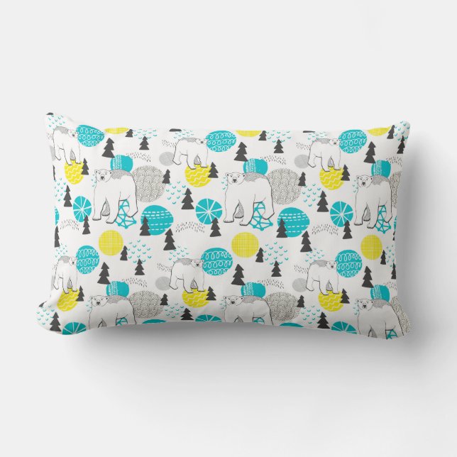 Coussin Rectangle Ours polaire (Recto)