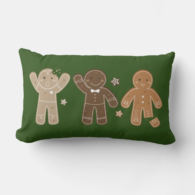 Coussin Rectangle Pain d'épices Hommes Vacances Jeu d'oreiller (Recto)
