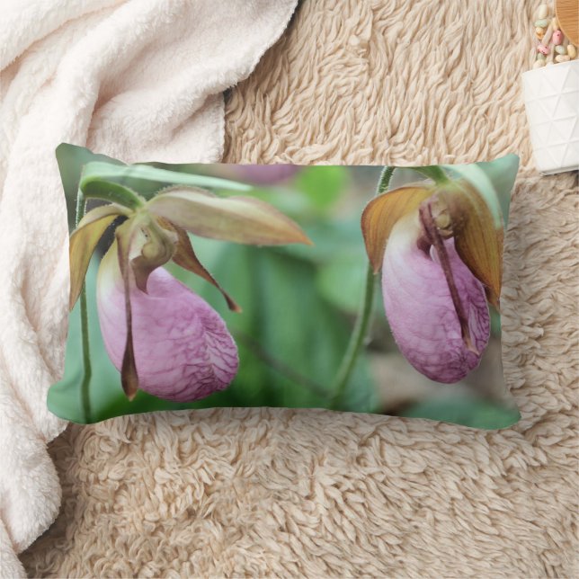 Coussin Rectangle Paire de sabot de dame rose sauvage  (Couverture)