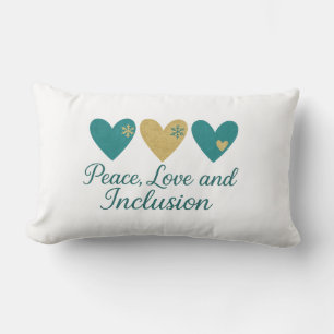 Coussin Rectangle Paix, Amour et Inclusion Vacances Inclusives