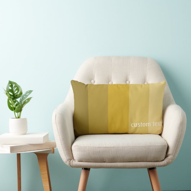 COUSSIN RECTANGLE PALETTE D'OR OMBRE DE COULEUR SOLIDE STRIPES RICH  (Chaise)