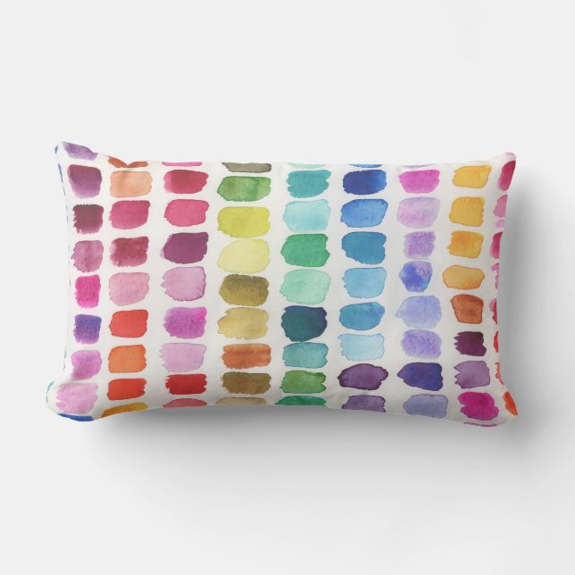 Coussin Rectangle Palette Joyeuse de Couleurs - Été (Recto)