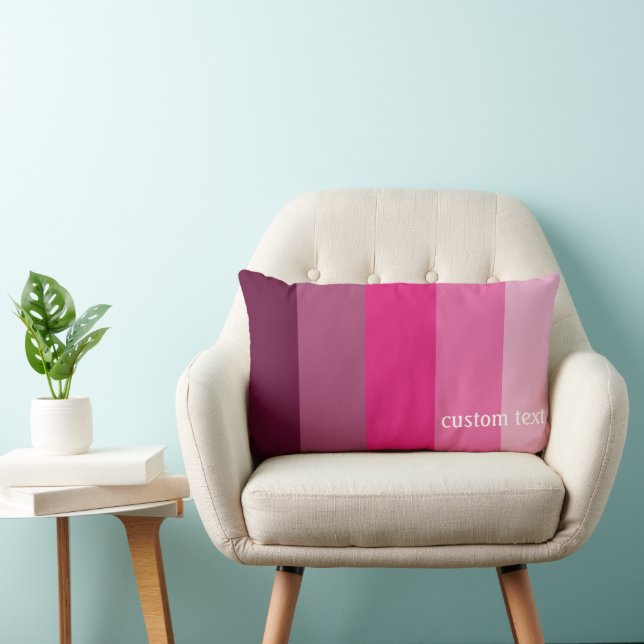 COUSSIN RECTANGLE PALETTE ROSE OMBRE DE COULEUR SOLIDE STRIPES POUDR (Chaise)
