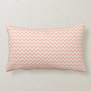 Coussin Rectangle Pâlissez - le rose et le chevron crème