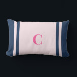 Coussin Rectangle Palm Beach Preppy Monogram Lumbar Pillow<br><div class="desc">Personalized Stripe Dorm Pillow | Custom Initial College Dorm Decor Elevate your space with this Palm Beach preppy monogram lumbar pillow, featuring bold coastal-inspired stripes and a personalized initial for a classic yet vibrant look. Designed with a clean center panel and colorful stripe accents, this pillow brings a polished preppy...</div>