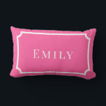 Coussin Rectangle Palm Beach Preppy Personalized Name Throw Pillow<br><div class="desc">Colorful Custom Name Dorm Pillow | Preppy College Dorm Decor Brighten your space with this Palm Beach preppy personalized name throw pillow, featuring a bold custom name in vibrant resort-inspired colors. Designed with a clean script style and cheerful coastal palette, this pillow adds personality and color to college dorm rooms,...</div>