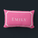 Coussin Rectangle Palm Beach Preppy Personalized Name Throw Pillow<br><div class="desc">Colorful Custom Name Dorm Pillow | Preppy College Dorm Decor Brighten your space with this Palm Beach preppy personalized name throw pillow, featuring a bold custom name in vibrant resort-inspired colors. Designed with a clean script style and cheerful coastal palette, this pillow adds personality and color to college dorm rooms,...</div>