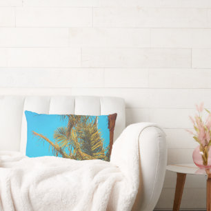 Coussin Rectangle Palm Tree Feuille Turquoise Sky
