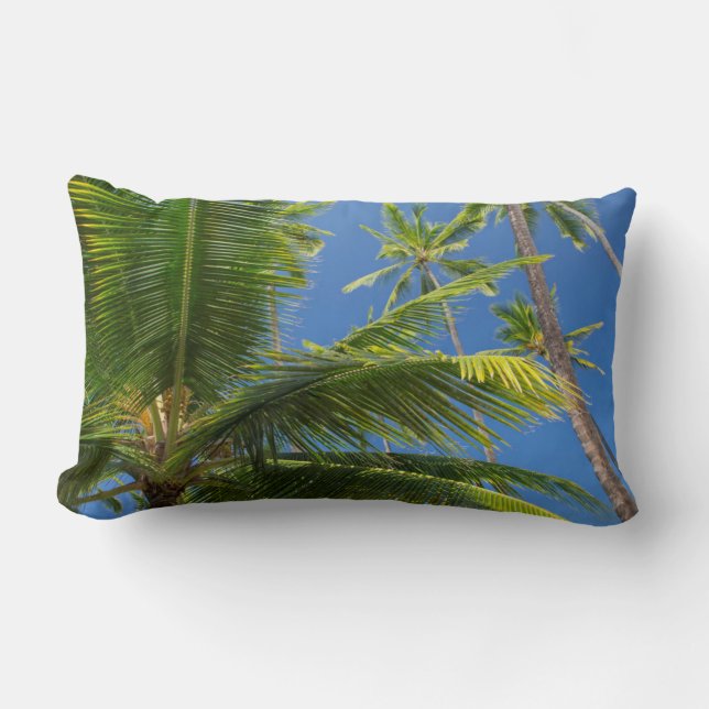 Coussin Rectangle Palmiers à coco, Pu'uhonua o Honaunau 1 (Recto)