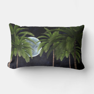 Coussin Rectangle Palmiers contre la lune
