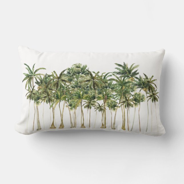 Coussin Rectangle Palmiers tropicaux modernes (Recto)