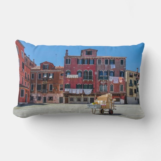 Coussin Rectangle Panier avec boîtes à Venise (Recto)