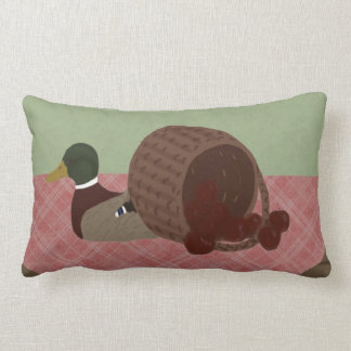 Coussin Rectangle Panier d'Apple et carreau de leurre de canard