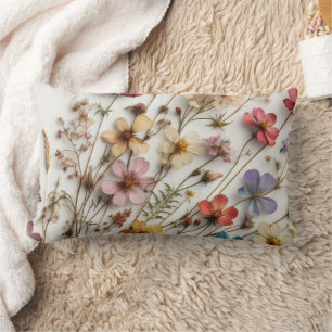 Coussin Rectangle Panier de rangement pour fleurs sauvages de printe