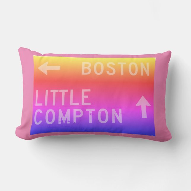 Coussin Rectangle Panneau arc-en-ciel de Boston, Little Compton, RI (Recto)
