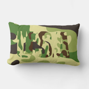 Coussin Rectangle Panneau de camouflage de kaki américain