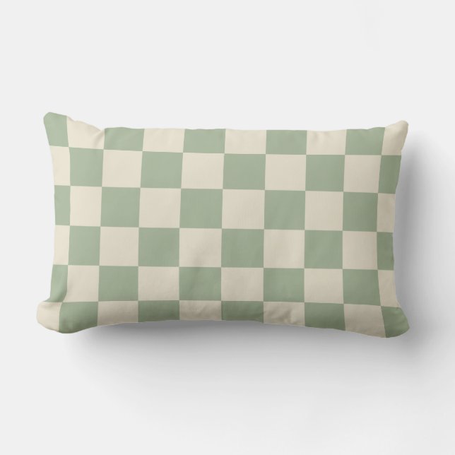 Coussin Rectangle Panneau de contrôle blanc vert et blanc désactivé (Recto)
