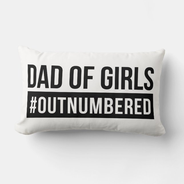 Coussin Rectangle Papa des filles #Surnuméroté (Recto)