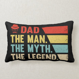 Coussin Rectangle Papa. L'Homme, Le Mythe, La Légende.