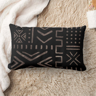 Coussin Rectangle Papier à boue africain contemporain