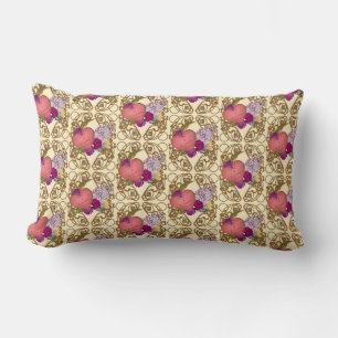 Coussin Rectangle Papier d'emballage floral de la Saint-Valentin vic