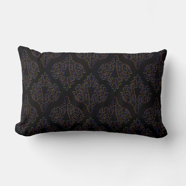 Coussin Rectangle Papier Peint Damassé Vintage Ornement Lombaire (Recto)