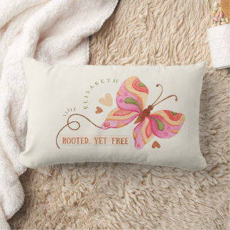Coussin Rectangle Papillon aquarelle coloré motivation bohème
