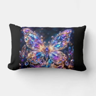 Coussin Rectangle Papillon Cristal Arc-en-Ciel Étincelle Colorée