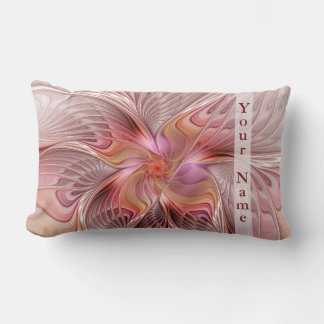 Coussin Rectangle Papillon de fantaisie coloré abstrait Nom fractal